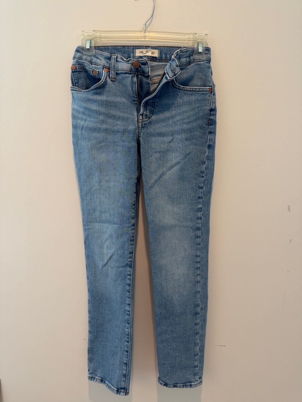 Madewell Classic Light Blue High-Rise Slim Straight Jeans
